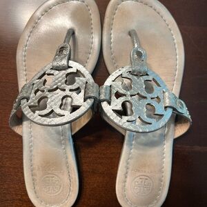 Tory Burch Silver Miller Sandals